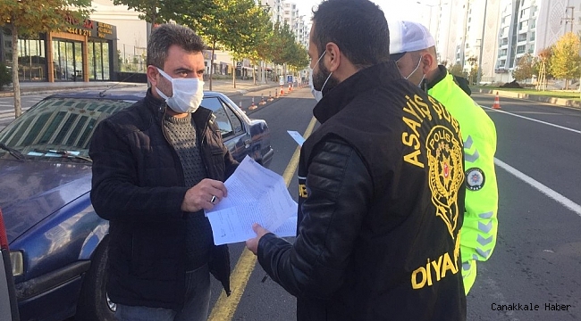 Diyarbakır&#039;da 2 haftalık kısıtlamada 1 milyon 544 bin lira ceza kesildi