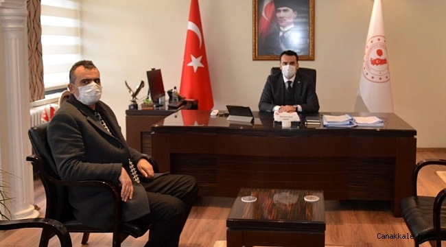 DKMP Müdürü Kahraman&#039;dan Kaymakam Çelik&#039;e ziyaret