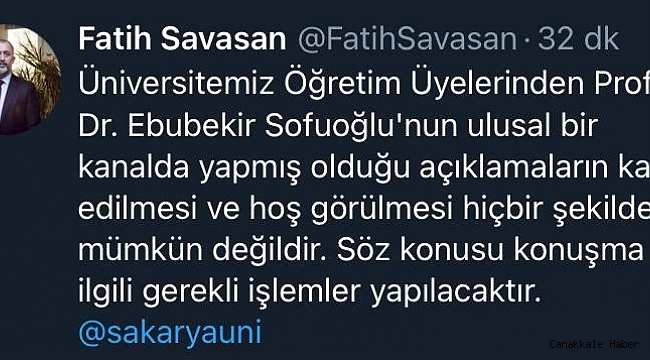 Ebubekir Sofuoğlu'nun açıklamaları hakkında işlem başlatılıyor