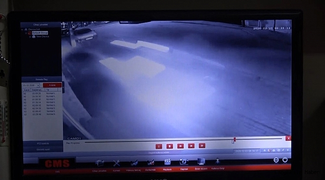 Ekiplerden kaçtı, dükkana ışık hızıyla böyle girdi