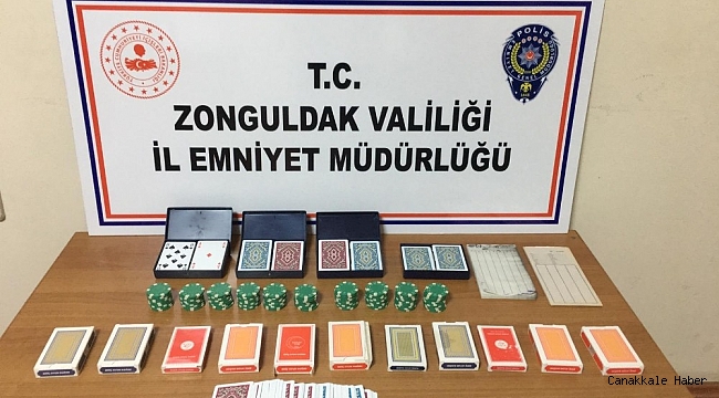 Ereğli&#039;de sokağa çıkma kısıtlamasında kumar baskını
