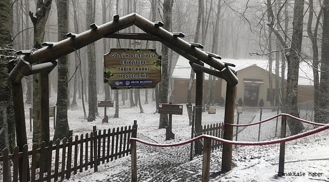 Eriklitepe beyaza büründü