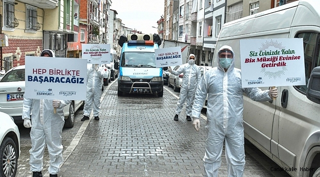 Esenyurt&#039;ta müzikli dezenfeksiyon