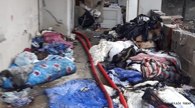 Evde çıkan yangın hasara neden oldu