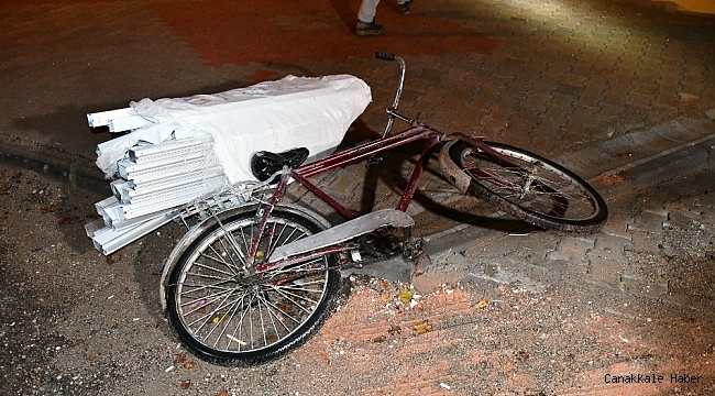 Fark edildiğini anlayınca çaldığı malzemeleri bırakıp kaçtı