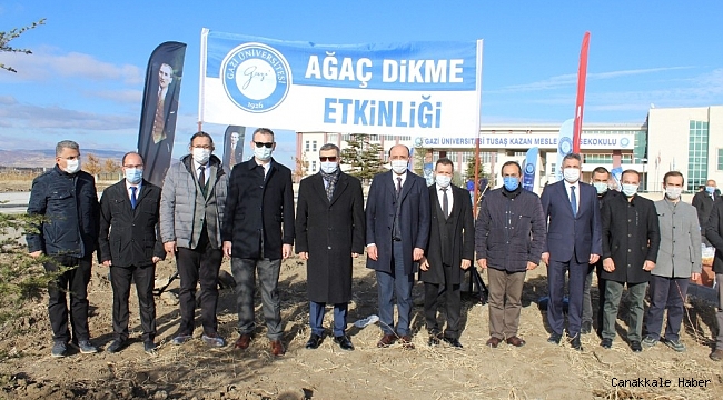 Gazi Üniversitesi, TUSAŞ Meslek Yüksekokulu&#039;nu yeşillendirdi