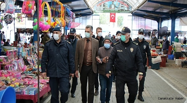 Gönen&#039;de Kaymakam pazarda denetimlerde bulundu