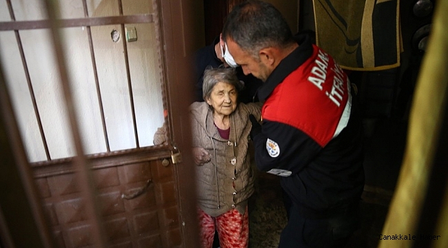 Görme engelli yaşlı kadını Can-Kur ekipleri kurtardı