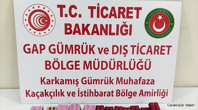 Gümrük kapısında ağrı kesici hap ele geçirildi