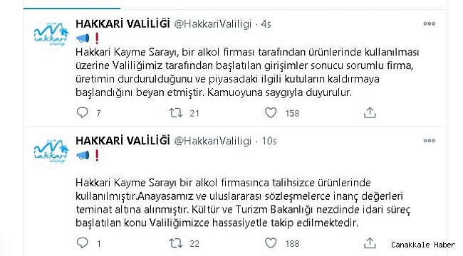 Haberi Hakkari Valiliği duyurdu