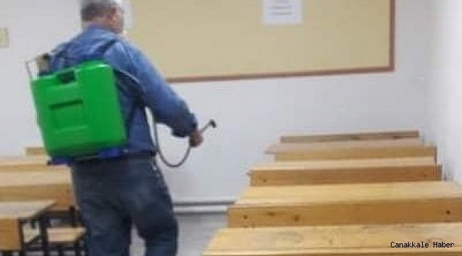 Halk Eğitim Merkezi Müdürlüğü dezenfekte çalışmaları