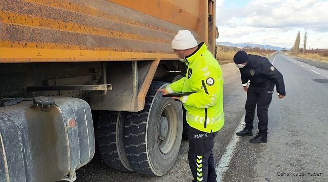 Hisarcık&#039;ta &quot;Kış lastiği&quot; denetimi