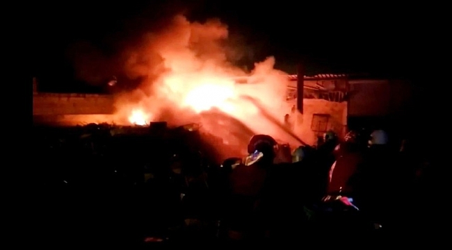 Hurda deposunda korkutan yangın