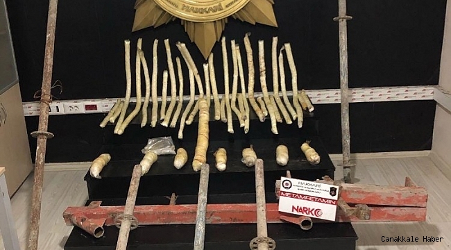İnşaat demirleri arasında uyuşturucu ele geçirildi