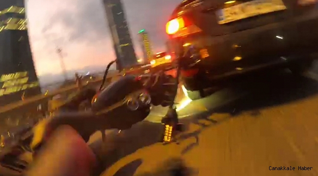 İstanbul'un göbeğinde feci kaza kamerada
