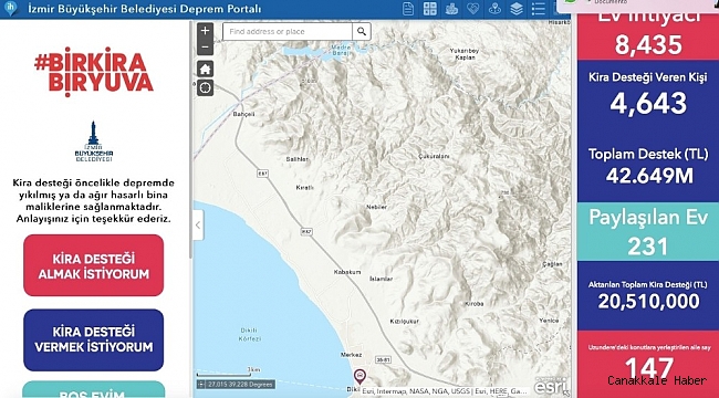 İzmir'de depremzedelere kira desteği 42 milyonu aştı