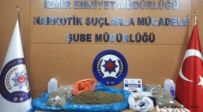 İzmir'de uyuşturucu operasyonu: 15 kilo bonzai ele geçirildi
