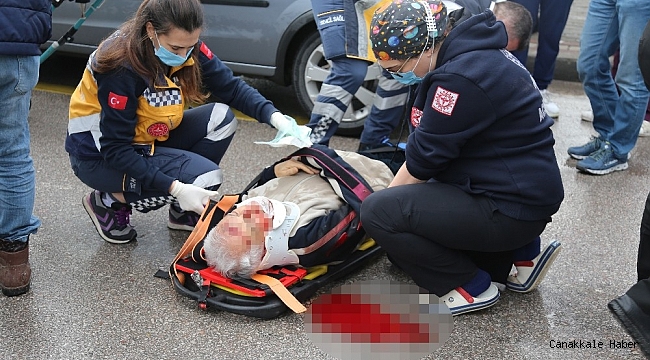 İzmit&#039;te otomobilin çarptığı yaşlı adam ağır yaralandı