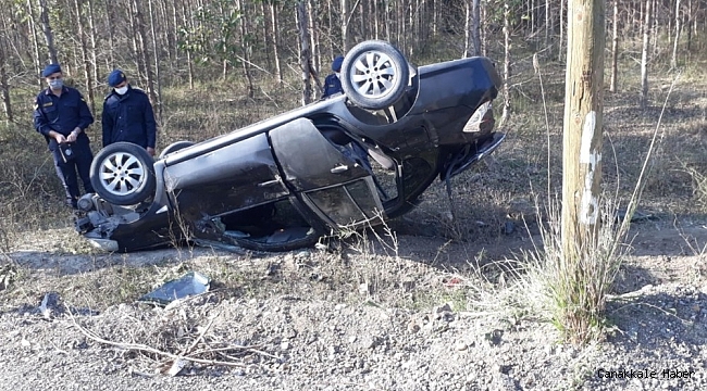 Jandarma aracı takla attı: 4 yaralı