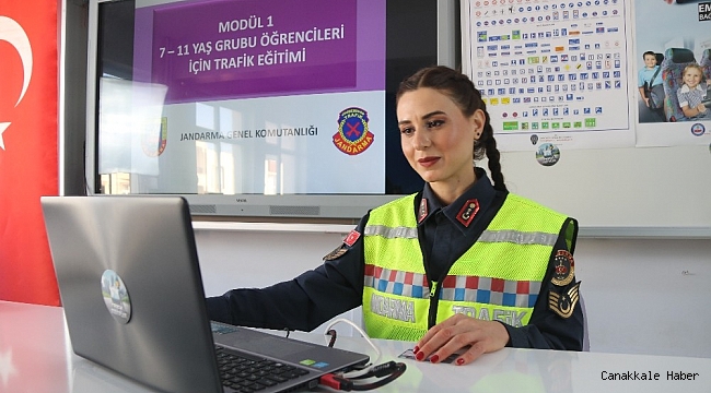 Jandarmadan öğrencilere uzaktan trafik eğitimi