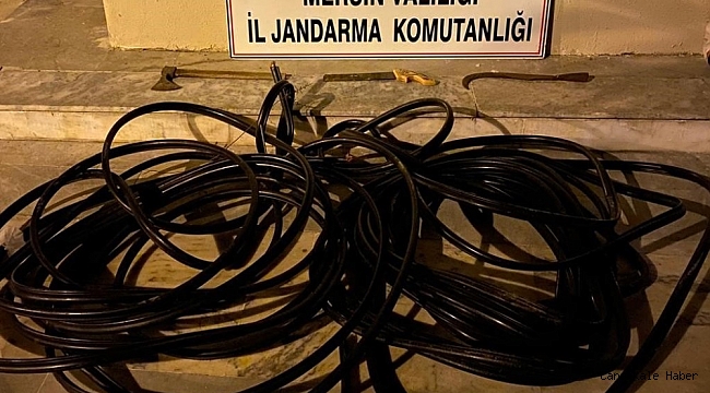 Kablo hırsızları yakalandı