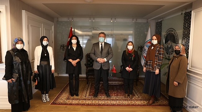 Kadın kollarından Başkan Palancıoğlu&#039;na ziyaret