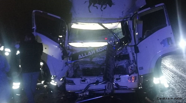 Kamyon önünde giden tıra çarptı: 1 ölü 1 yaralı