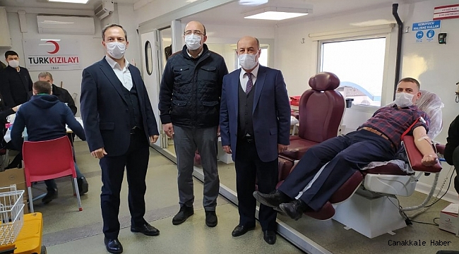 Kan bağışı kampanyasına destek