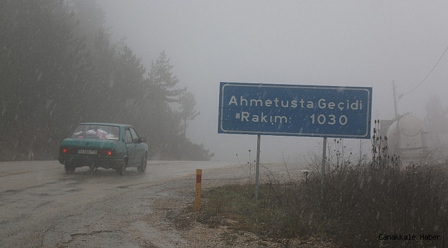 Karabük-Bartın Karayolu'nda kar yağışı başladı