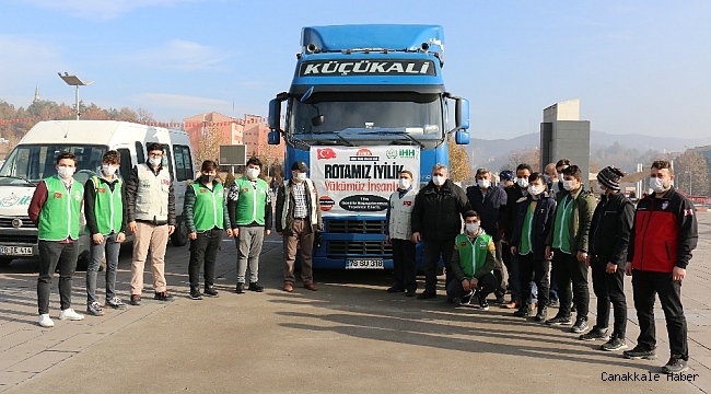 Karabük&#039;ten Suriye&#039;ye yardım tırı gönderildi
