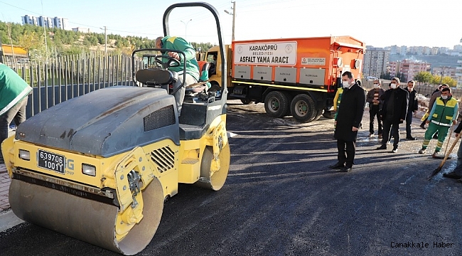 Karaköprü Belediyesi asfalt yama çalışmalarına başladı