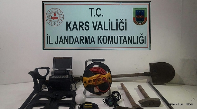Kars&#039;ta kaçak kazı yapan 6 kişi yakalandı