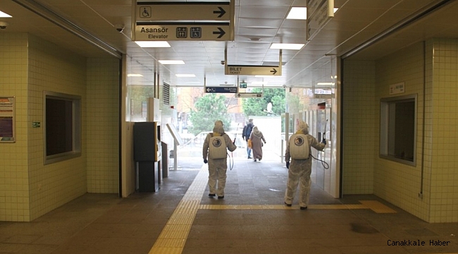 Kartal &#039;da her gün yüzlerce metrekare alan dezenfekte ediliyor