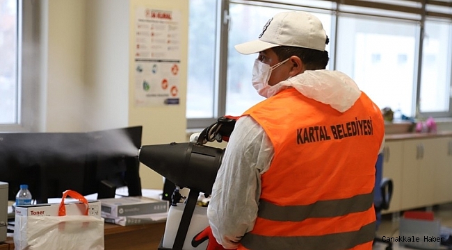 Kartal&#039;da, 11 milyon metrekare kapalı alan dezenfekte edildi