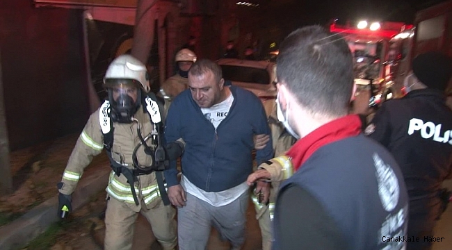 Kartal&#039;da çıkan yangında dumandan etkilenen bir kişi kurtarıldı