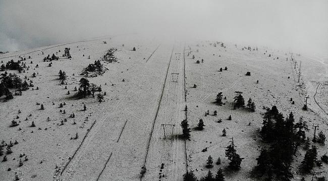 Kartalkaya beyaza büründü