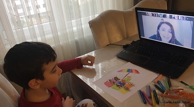 Kartallı minikler eğitime ekranları başında devam ediyor