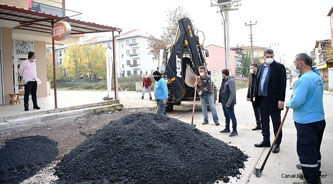 Kartepe&#039;de asfalt yama çalışmaları devam ediyor
