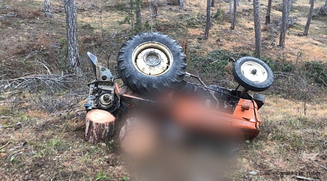 Kastamonu&#039;da tomruk yüklü traktör devrildi: 1 ölü