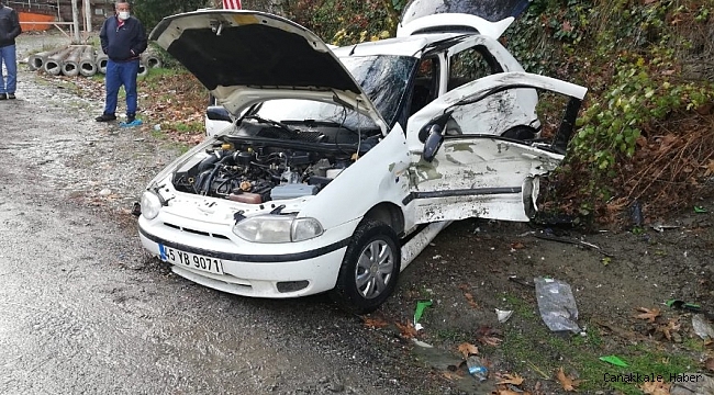 Kayganlaşan yol kaza yaptırdı: 3 yaralı