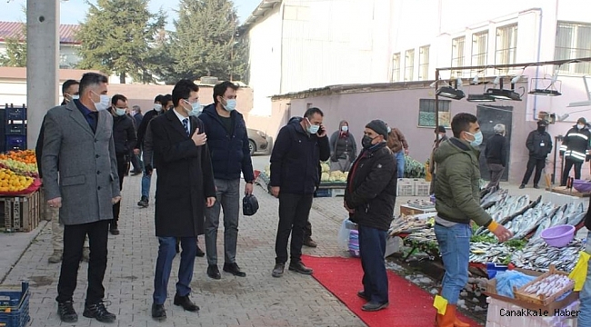 Kaymakam Kaçmaz&#039;dan pazar esnafına korona virüs denetimi