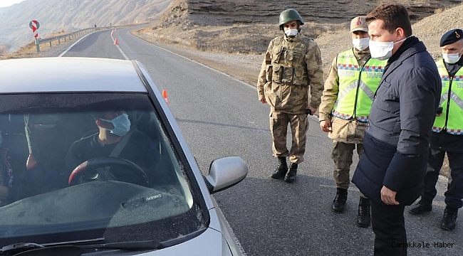 Kaymakam Kaptanoğlu, Jandarma kontrol uygulama noktasını ziyaret etti