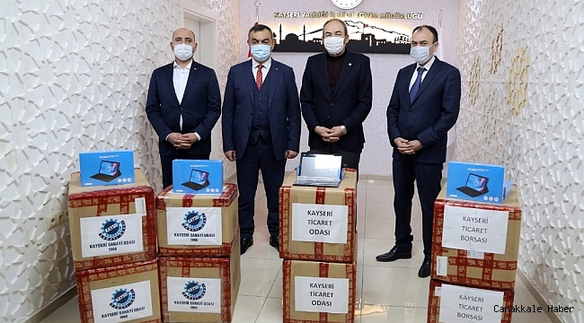 Kayseri'de uzaktan eğitime 'oda ve borsa' desteği