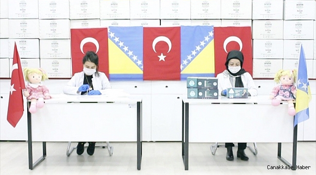 Kayseri'den kardeş şehir Mostar'a 50 bin adet maske ve hijyen malzemesi