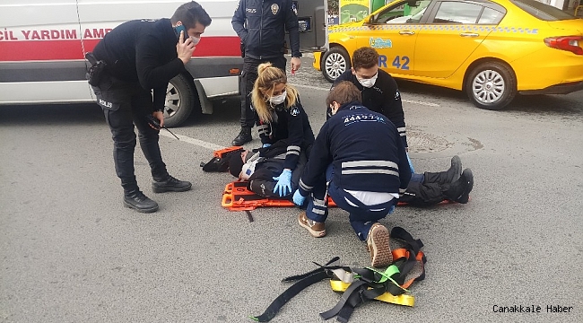 Kaza yapan kuryeyi film izler gibi izlediler