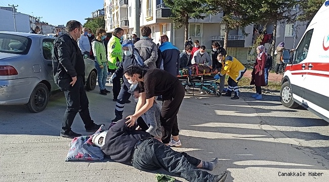 Kazada eşinin öldüğünü zanneden motosiklet sürücüsü dakikalarca gözyaşı döktü