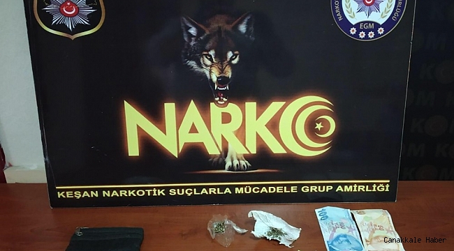 Keşan&#039;da uyuşturucu operasyonu: 2 gözaltı