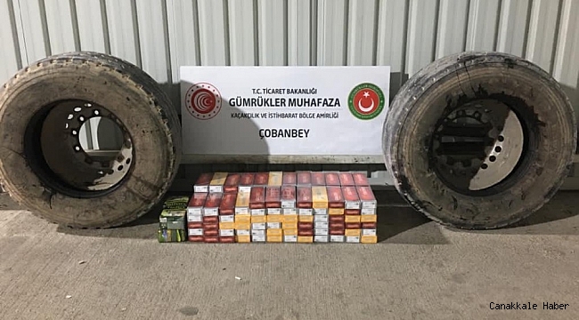 Kilis'te tır lastiğinde sigara kaçakçılığı
