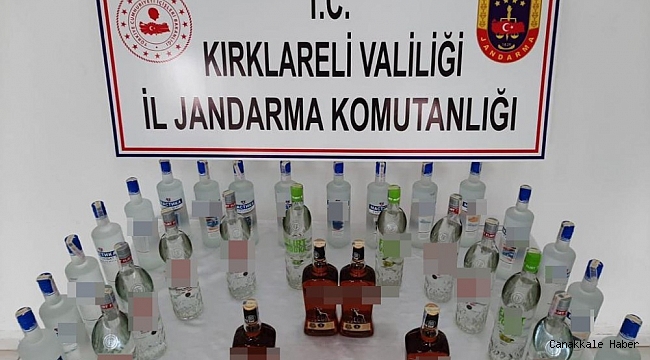 Kırklareli&#039;nde kaçak içki operasyonu: 2 gözaltı