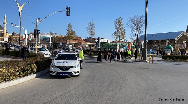 Kırşehir Emniyetinden yaya önceliği denetimleri